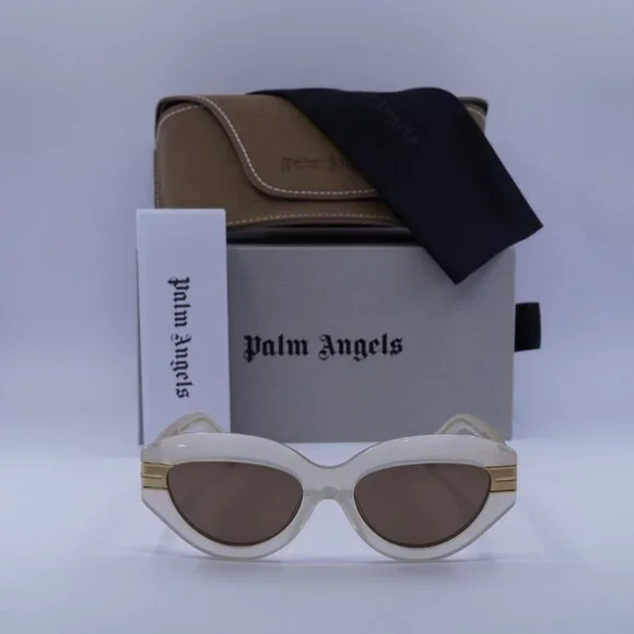 Palm Angels PERI10F MIRACLE 6164 Cat Eye Sunglasses - Sand/Brown display picture 3